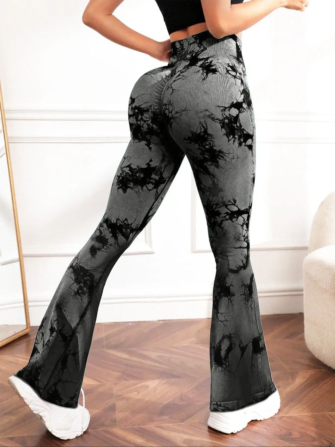 Women's Tie-Dye High Waist Active flare Leggings