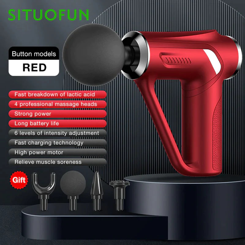 SITUOFUN Massage Gun 32 Levels Deep Tissue Neck Body Back Muscle Sport Electric Pistol Massager Exercise Relaxation Pain Relief - Ignition Fitness