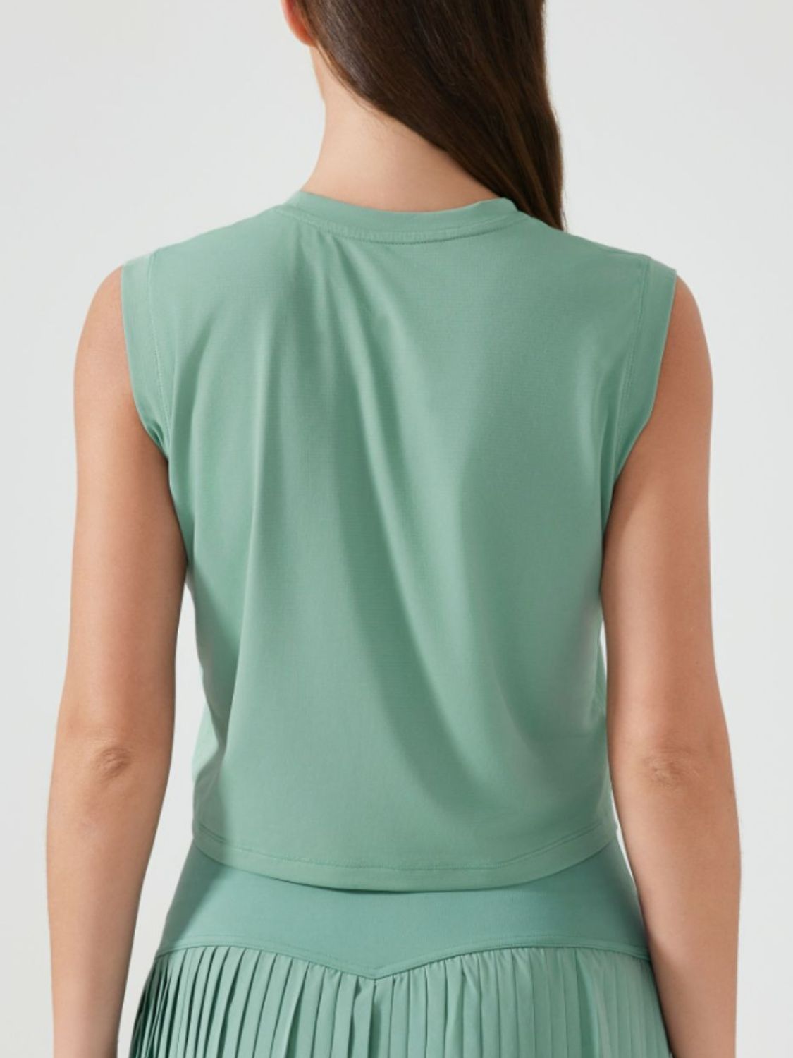 Millennia Round Neck Cropped Active Tank - Ignition Fitness