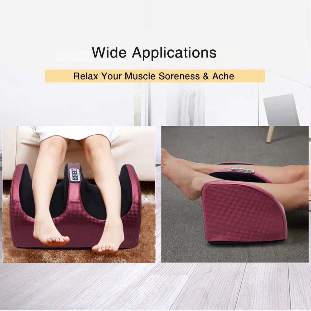 Electric Foot Massager Heating Therapy Hot Compression Shiatsu Kneading Roller Muscle Relaxation Pain Relief Foot Spa Machine - Ignition Fitness