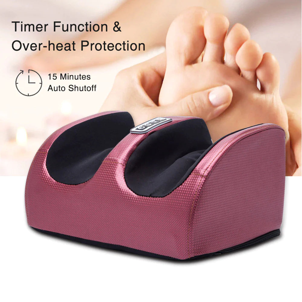 Electric Foot Massager Heating Therapy Hot Compression Shiatsu Kneading Roller Muscle Relaxation Pain Relief Foot Spa Machine - Ignition Fitness