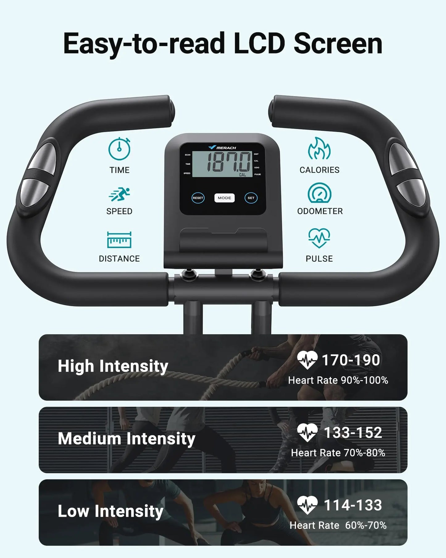 MERACH Folding Exercise Bike 4in1 Magnetic Stationary with16-Level Resistance Exclusive APP 300LB Capacity Comfort Seat X-bike - Ignition Fitness