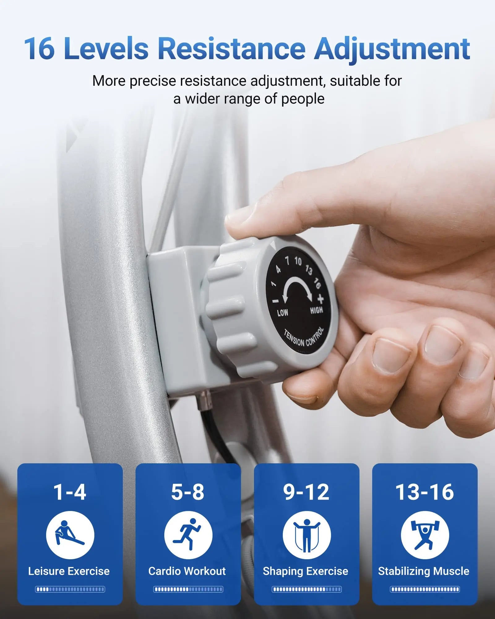 MERACH Folding Exercise Bike 4in1 Magnetic Stationary with16-Level Resistance Exclusive APP 300LB Capacity Comfort Seat  X-bike - Ignition Fitness