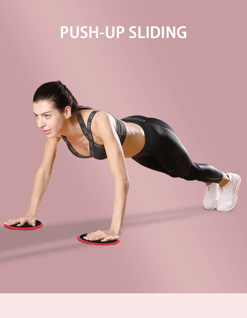 2pcs Solid Color Yoga Sliding Discs, Yoga Fitness Foot Sliding Pads, Workout Equipment For Abdominal Core Training, Body Shaping - Ignition Fitness