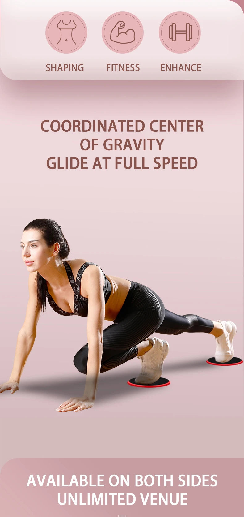 2pcs Solid Color Yoga Sliding Discs, Yoga Fitness Foot Sliding Pads, Workout Equipment For Abdominal Core Training, Body Shaping - Ignition Fitness