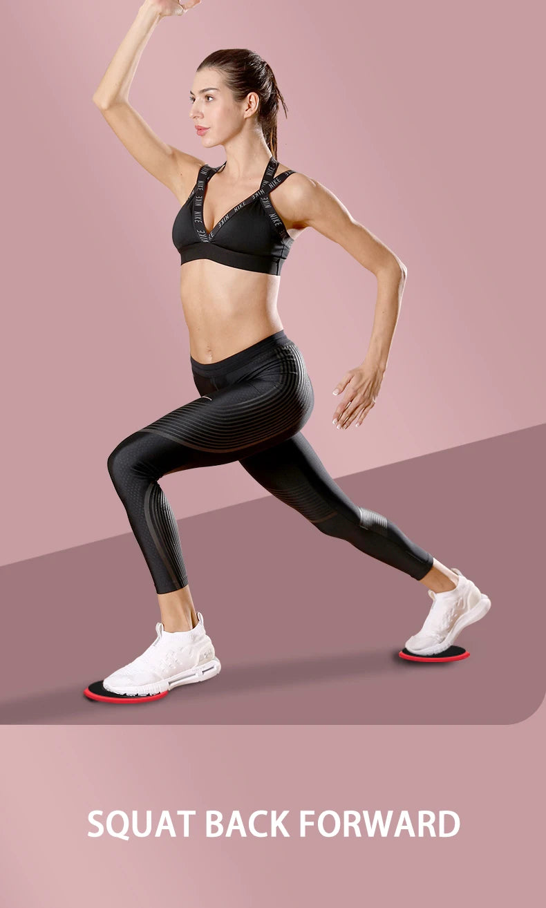 2pcs Solid Color Yoga Sliding Discs, Yoga Fitness Foot Sliding Pads, Workout Equipment For Abdominal Core Training, Body Shaping - Ignition Fitness