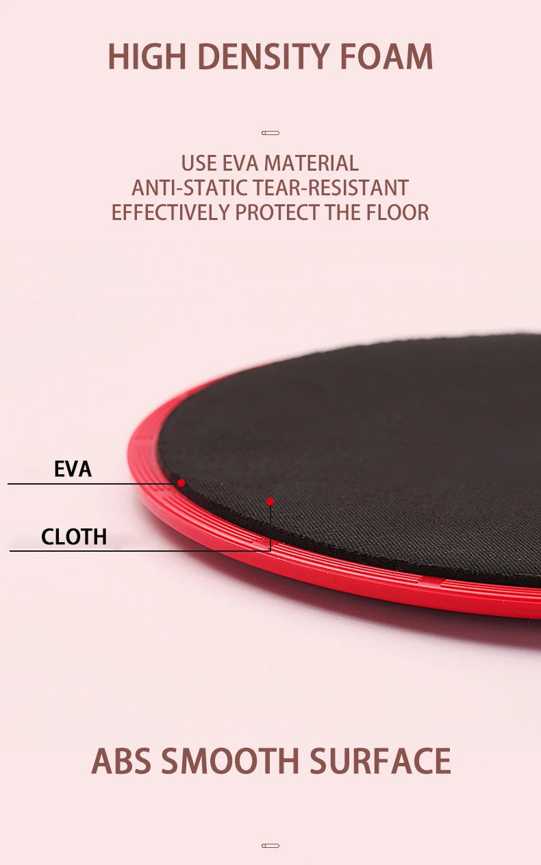 2pcs Solid Color Yoga Sliding Discs, Yoga Fitness Foot Sliding Pads, Workout Equipment For Abdominal Core Training, Body Shaping - Ignition Fitness