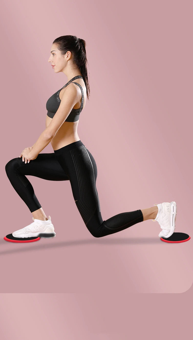 2pcs Solid Color Yoga Sliding Discs, Yoga Fitness Foot Sliding Pads, Workout Equipment For Abdominal Core Training, Body Shaping - Ignition Fitness