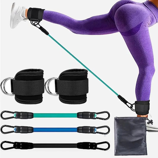 Ankle Strap Resistance Bands Hip Leg Strength Pull Rope Fitness Elastic Training Home Yoga Pilate Crossfit Workout Gym Equipment - Ignition Fitness
