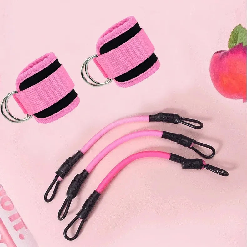 Leg strength pink pull rope