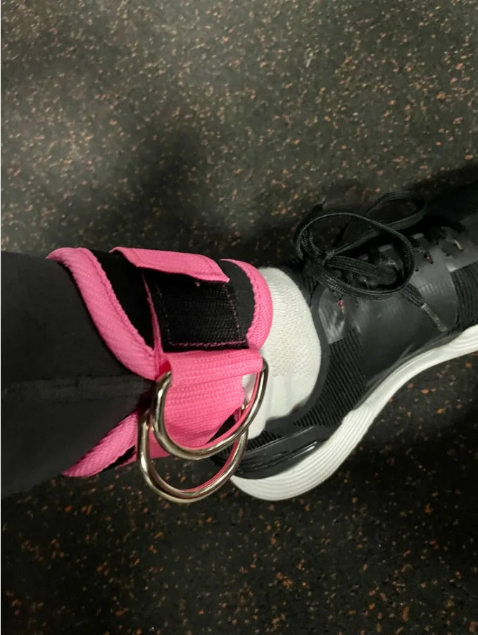 Pink ankle strap bands