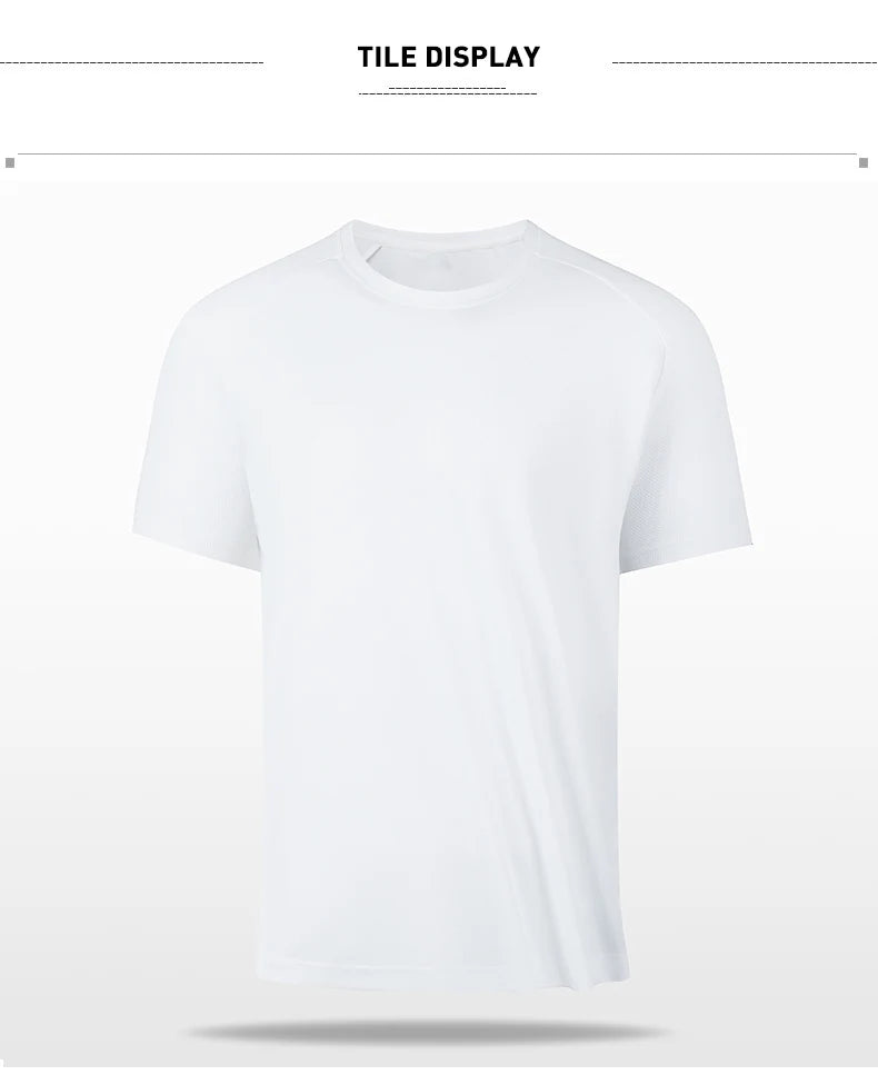White fitness gym T-shirt