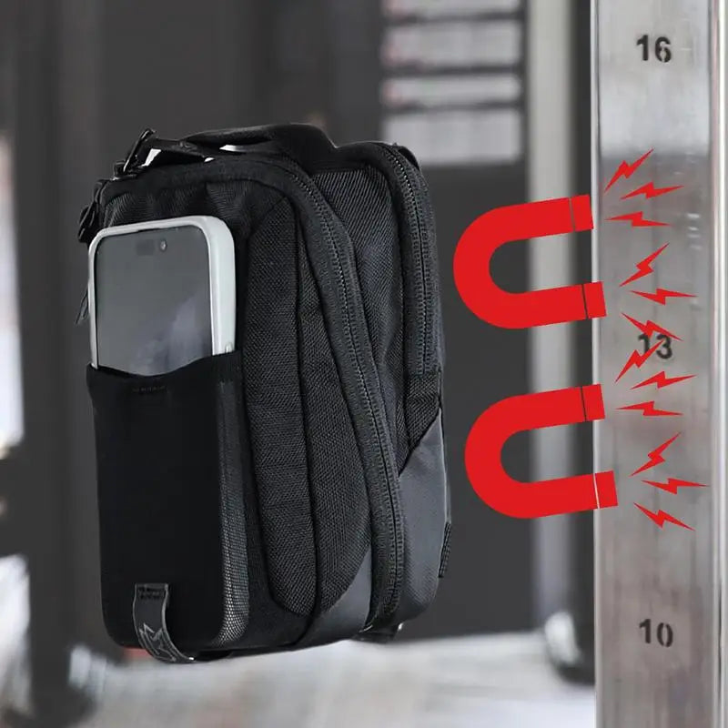 Magnetic Gym Phone Sling Bag for Men Women GYM Floor Organizer Sport Chest Crossbody Handle Pouch for Earphone Key Water Bottle - Ignition Fitness
