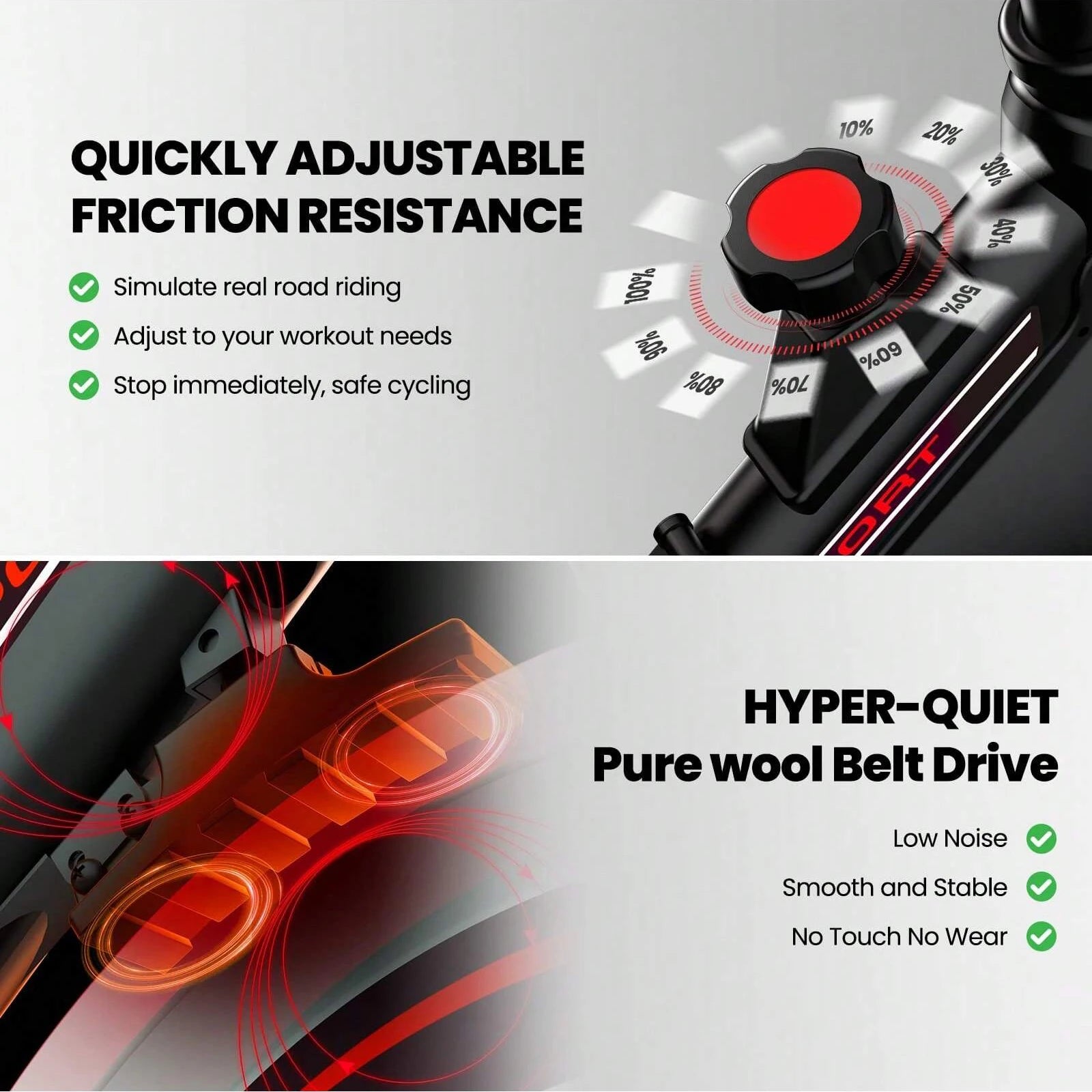 Exercise bike friction Resistace