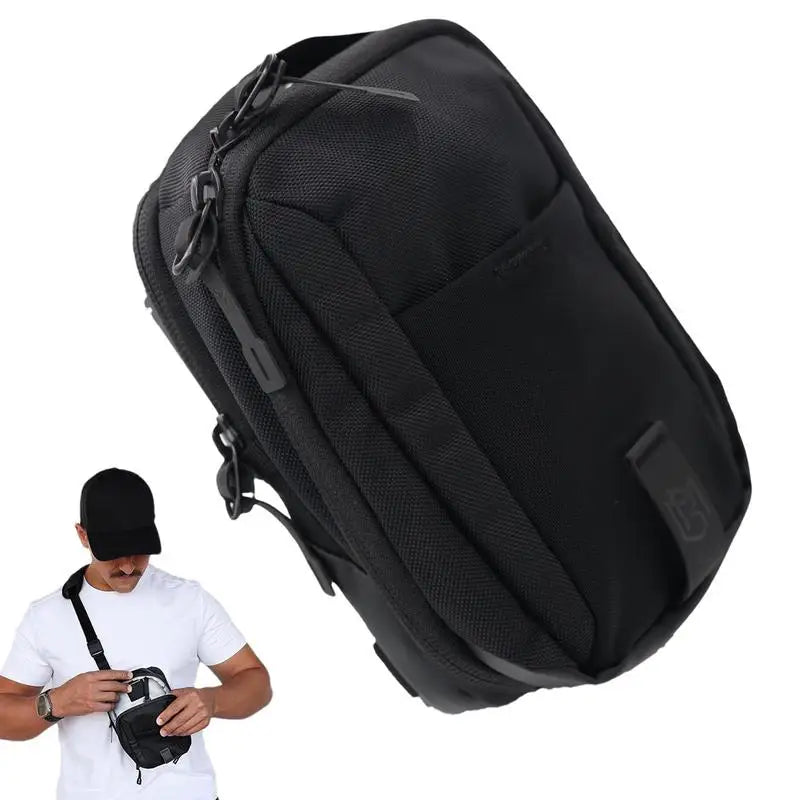 Magnetic Gym Phone Sling Bag for Men Women GYM Floor Organizer Sport Chest Crossbody Handle Pouch for Earphone Key Water Bottle - Ignition Fitness