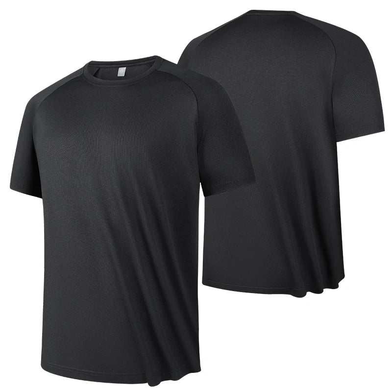 High quality men breathable fast drying running sports fitness breathable comfortable short sleeve T-shirt casual light Gym Tops - Ignition Fitness