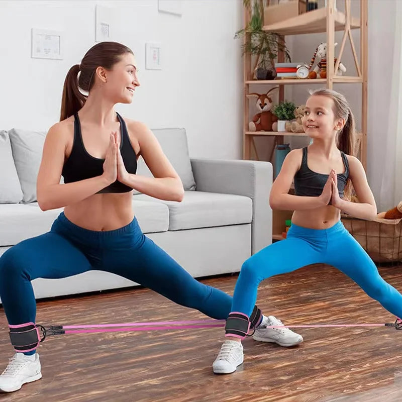 Ankle Strap Resistance Bands Hip Leg Strength Pull Rope Fitness Elastic Training Home Yoga Pilate Crossfit Workout Gym Equipment - Ignition Fitness