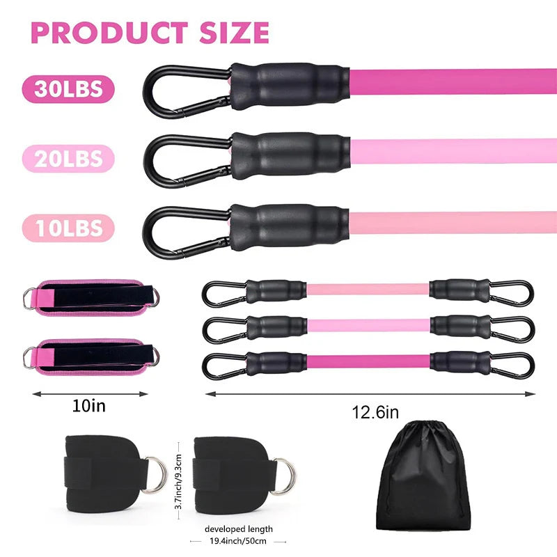 Ankle Strap Resistance Bands Hip Leg Strength Pull Rope Fitness Elastic Training Home Yoga Pilate Crossfit Workout Gym Equipment - Ignition Fitness