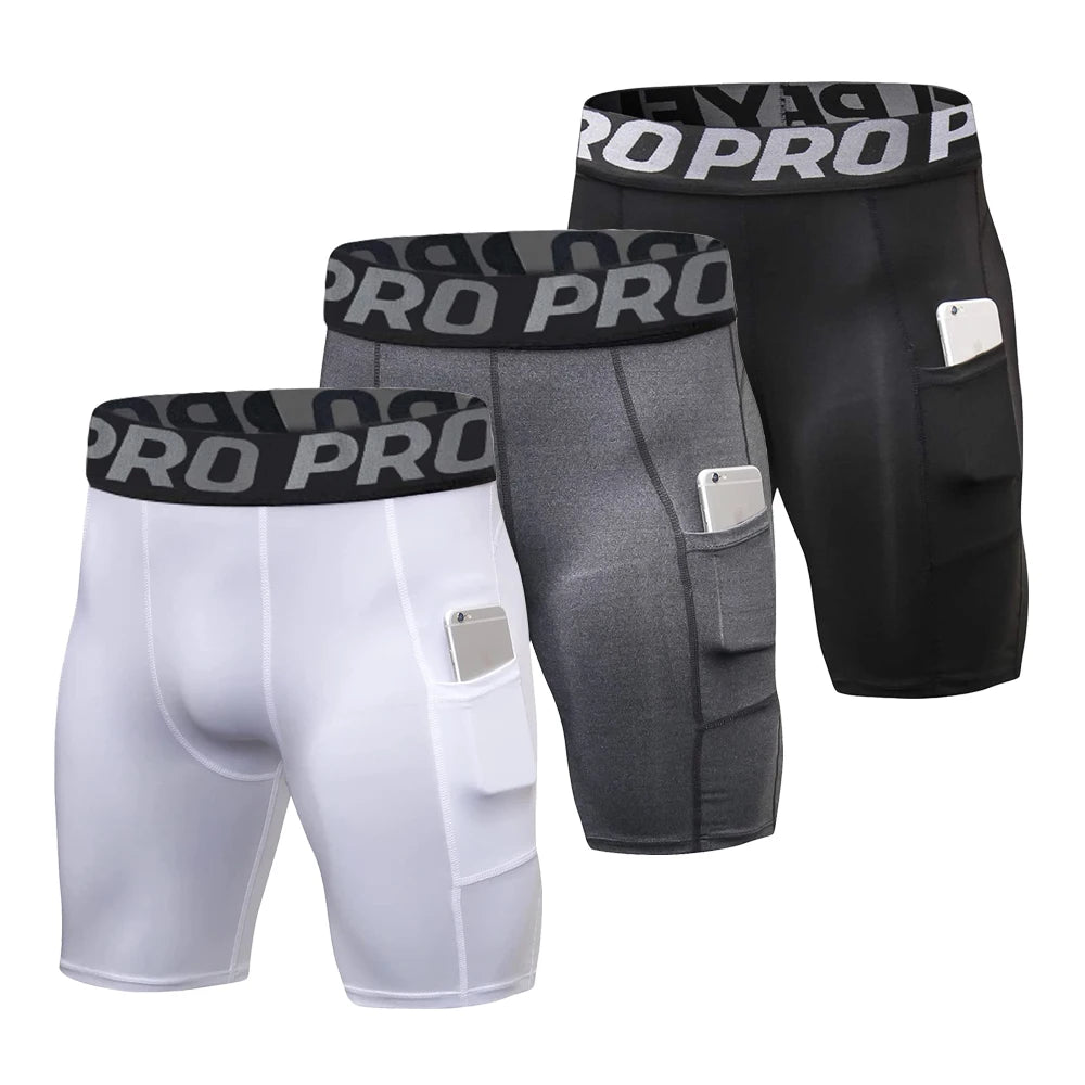 Black Compression Shorts for Men