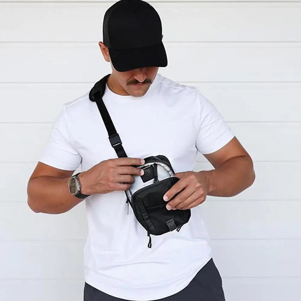 Chest crossbody handle pouch