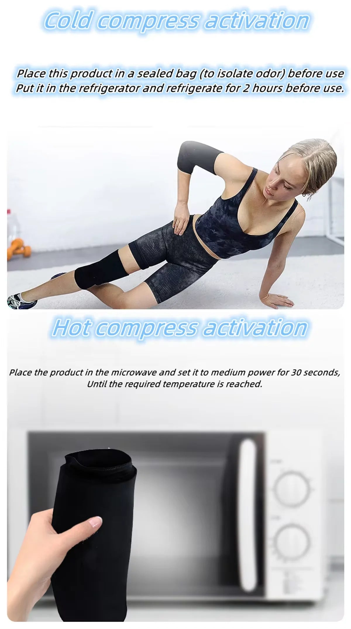 Elbow Ice Pack Hot & Cold Elbow Brace Gel Ice Wrap Compression Sleeve for Wrist Swelling Soreness Reduce Joint Pain Bruising - Ignition Fitness