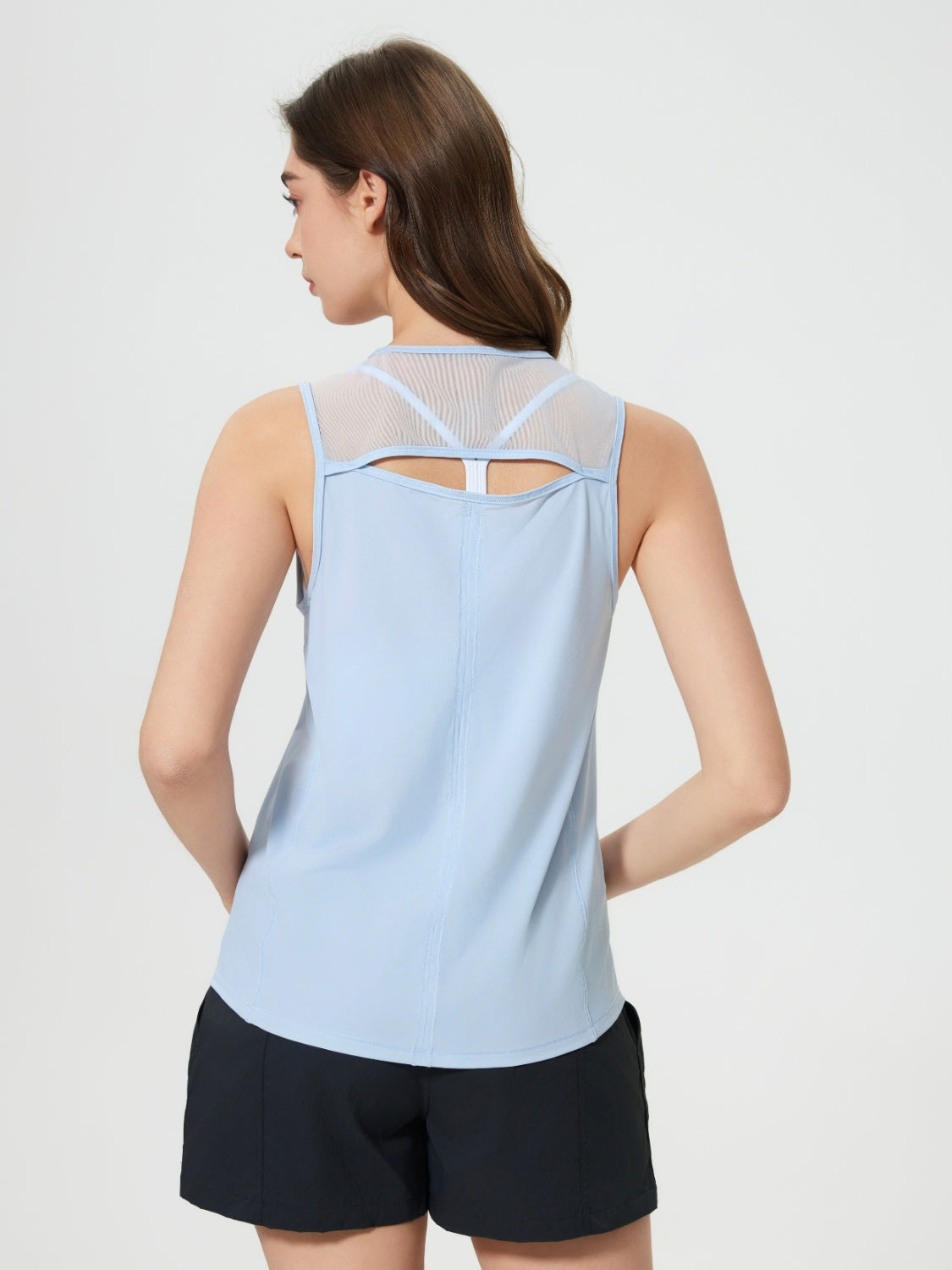 Millennia Cutout Back Round Neck Active Tank - Ignition Fitness