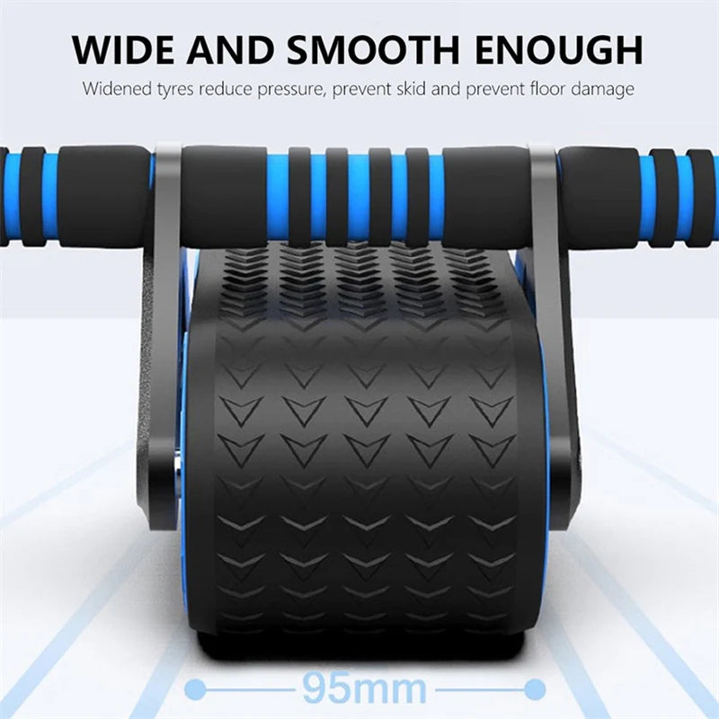 Double Wheel Abdominal Exerciser Women Men Automatic Rebound Ab Wheel Roller Waist Trainer Gym Sports Home Exercise Devices - Ignition Fitness