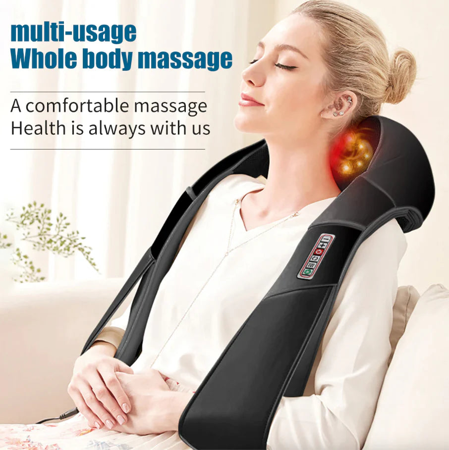 Shiatsu Back Neck and Shoulder Massager with Heat Deep Tissue 3D Kneading Pillow - Ignition Fitness