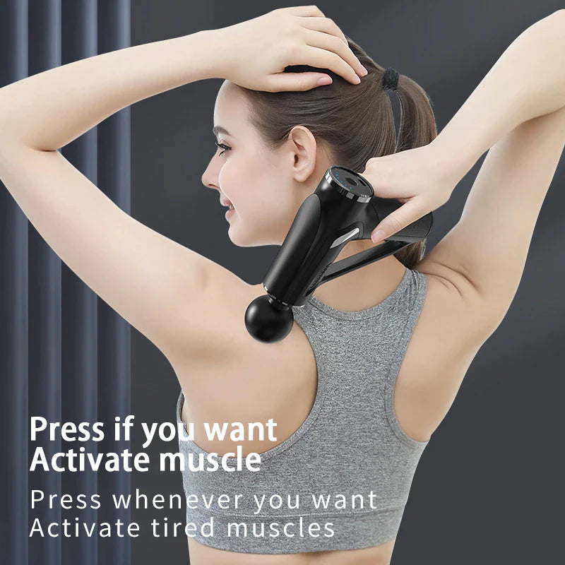 SITUOFUN Massage Gun 32 Levels Deep Tissue Neck Body Back Muscle Sport Electric Pistol Massager Exercise Relaxation Pain Relief - Ignition Fitness