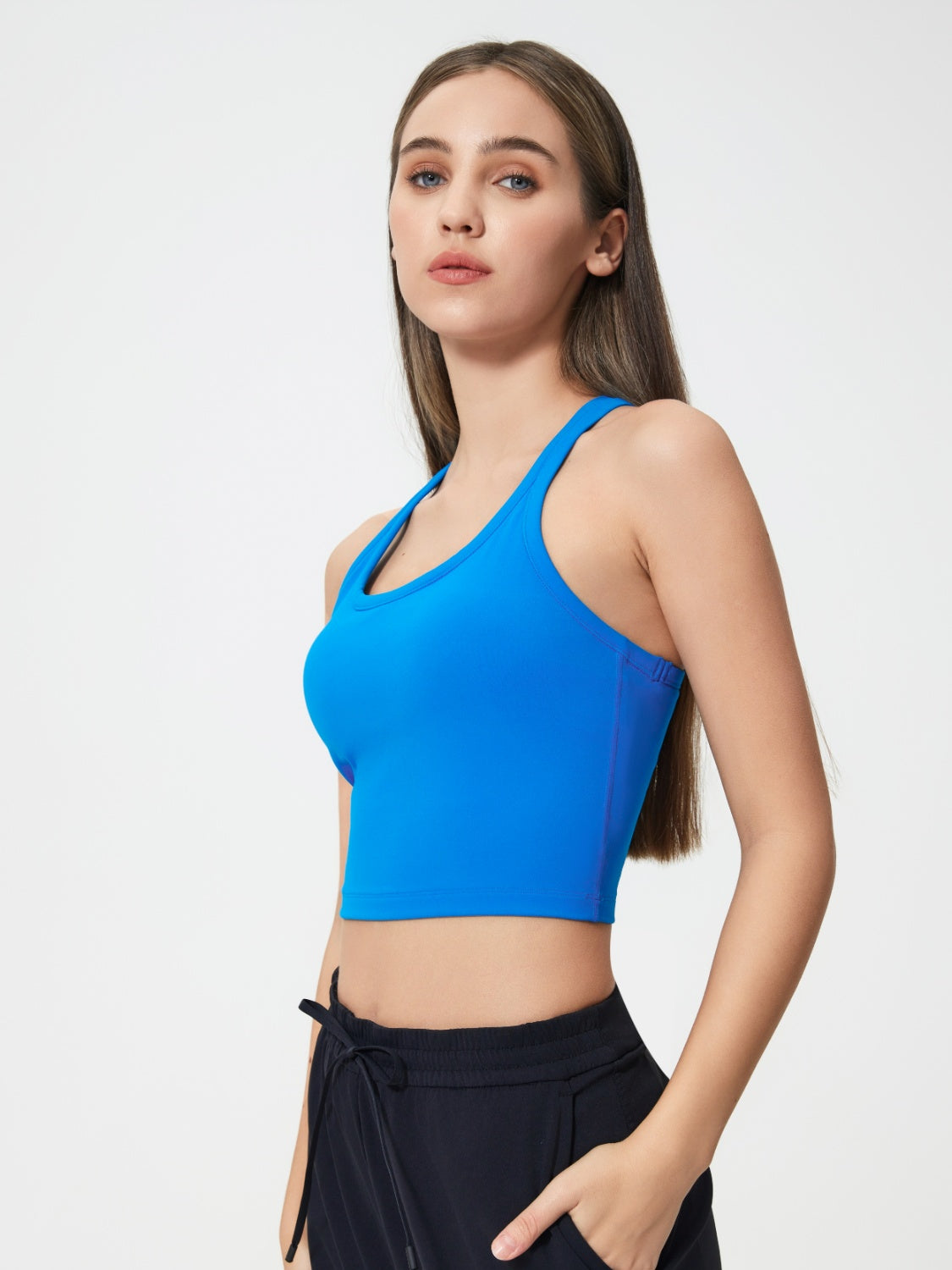 Millennia Scoop Neck Active Tank with Detachable Chest Pads - Ignition Fitness