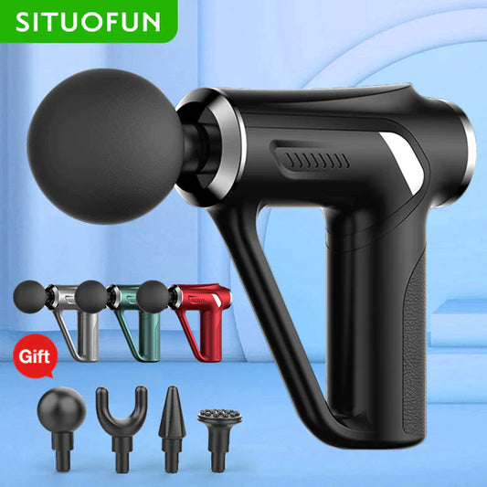 SITUOFUN Massage Gun 32 Levels Deep Tissue Neck Body Back Muscle Sport Electric Pistol Massager Exercise Relaxation Pain Relief - Ignition Fitness