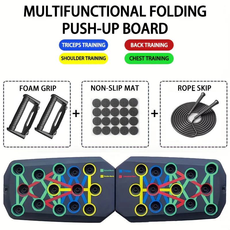 Push-Up Board Set Portable Multifunctional Push-Up Bar Foldable Fitness Equipment for Chest Abdomen Arms/Back Training - Ignition Fitness