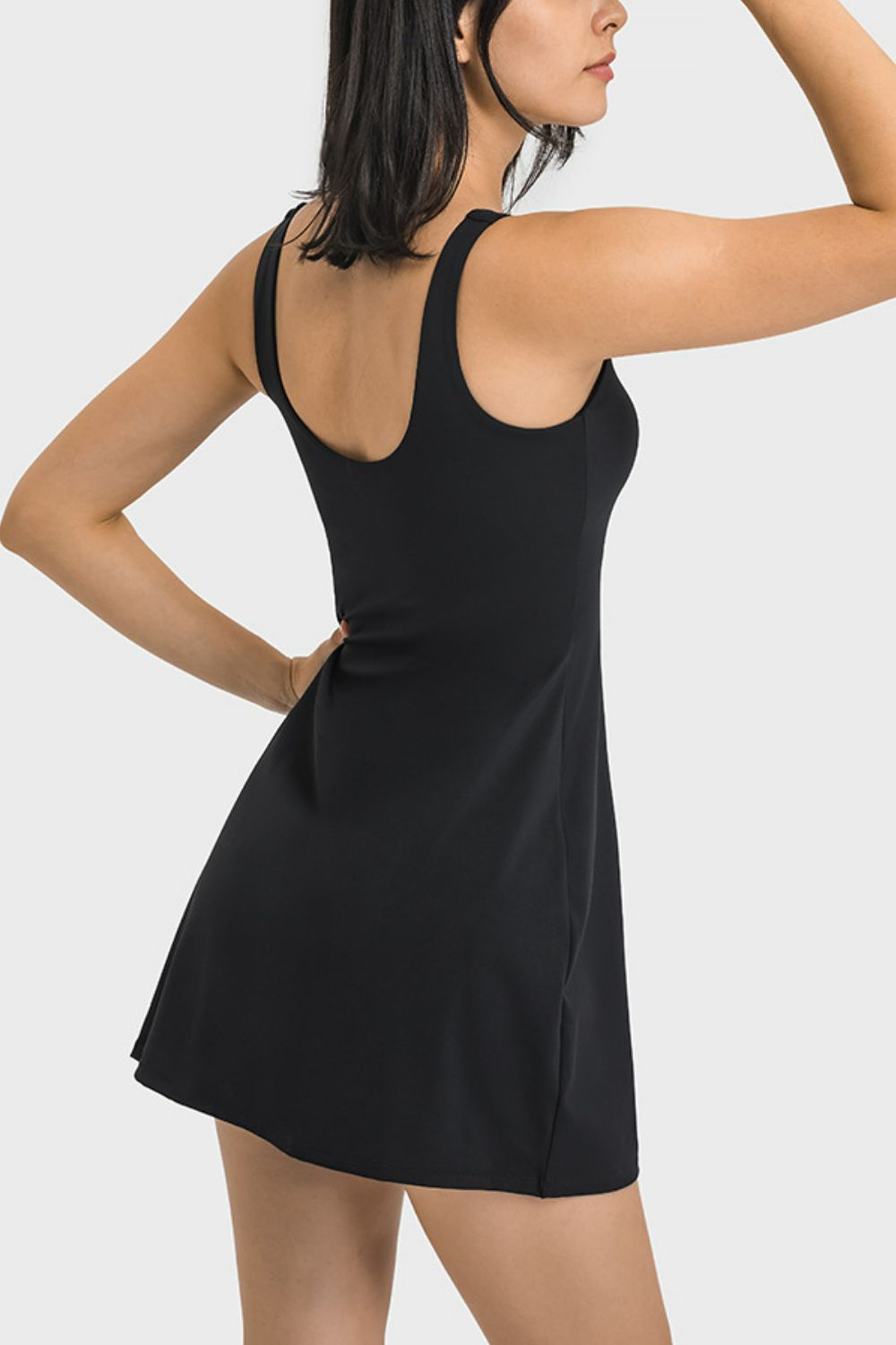 Millennia Square Neck Sports Tank Dress with Full Coverage Bottoms - Ignition Fitness