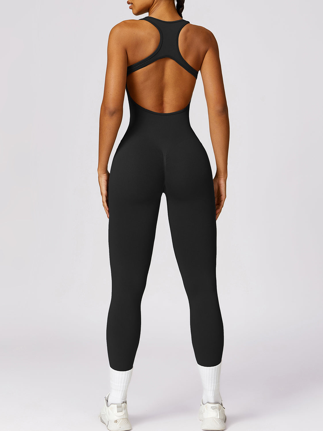 Basic Bae Sleeveless Cutout Racerback Active Jumpsuit - Ignition Fitness