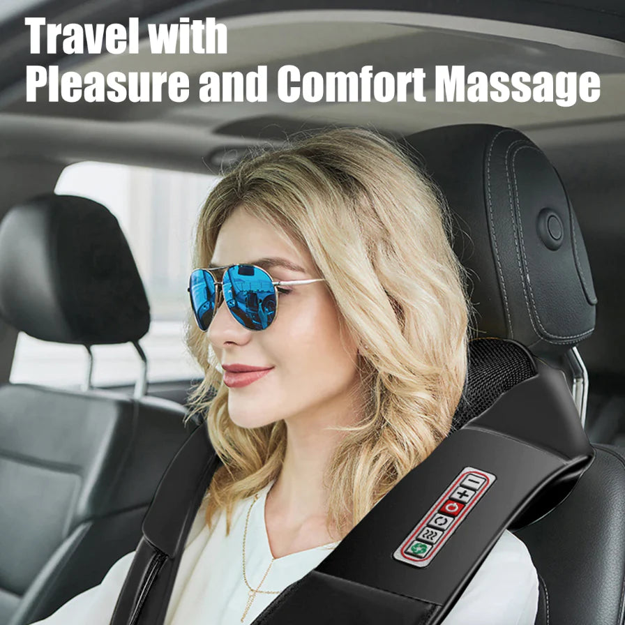 Shiatsu Back Neck and Shoulder Massager with Heat Deep Tissue 3D Kneading Pillow - Ignition Fitness