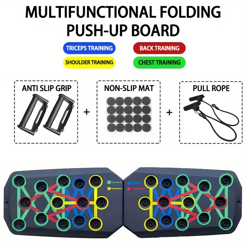 Push-Up Board Set Portable Multifunctional Push-Up Bar Foldable Fitness Equipment for Chest Abdomen Arms/Back Training - Ignition Fitness