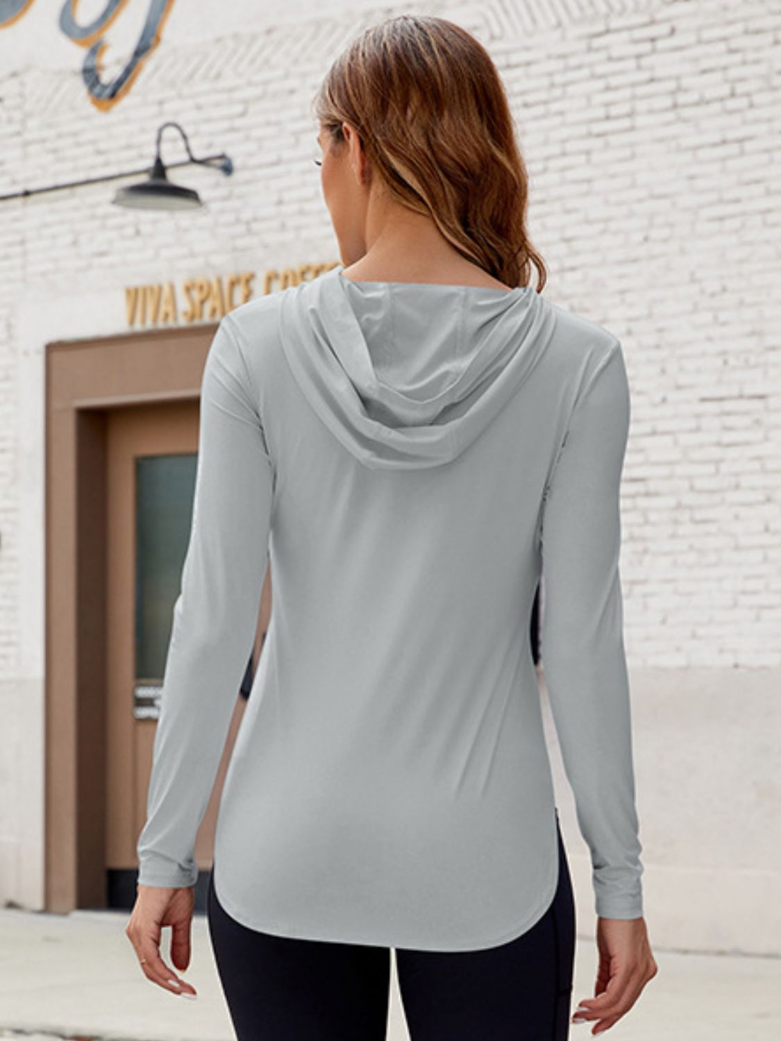 Long Sleeve Hooded Active Top - Ignition Fitness