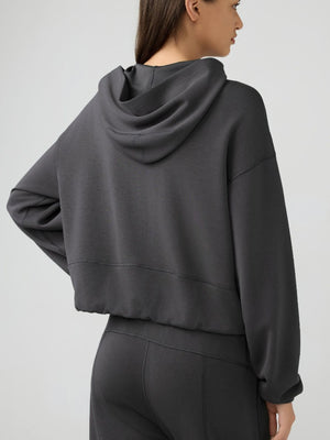 Millennia Zip Up Dropped Shoulder Active Hooded