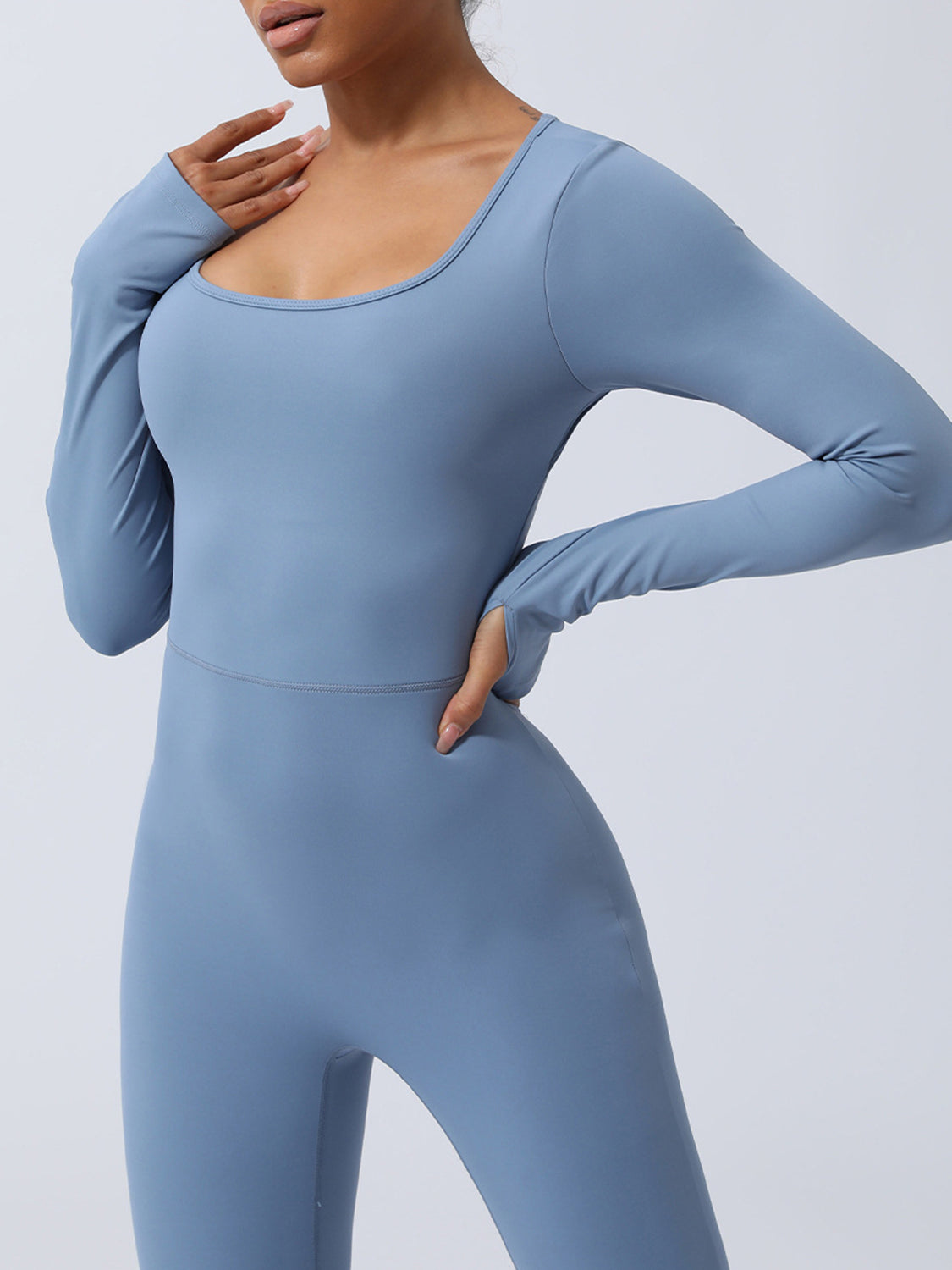 Twisted Backless Long Sleeve Jumpsuit - Ignition Fitness