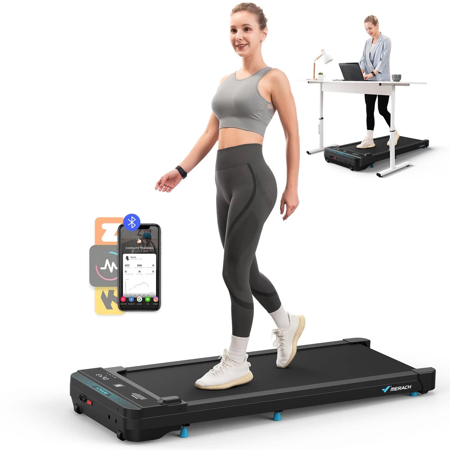 MERACH Walking Pad 2-in-1 Under Desk Treadmill - Ignition Fitness