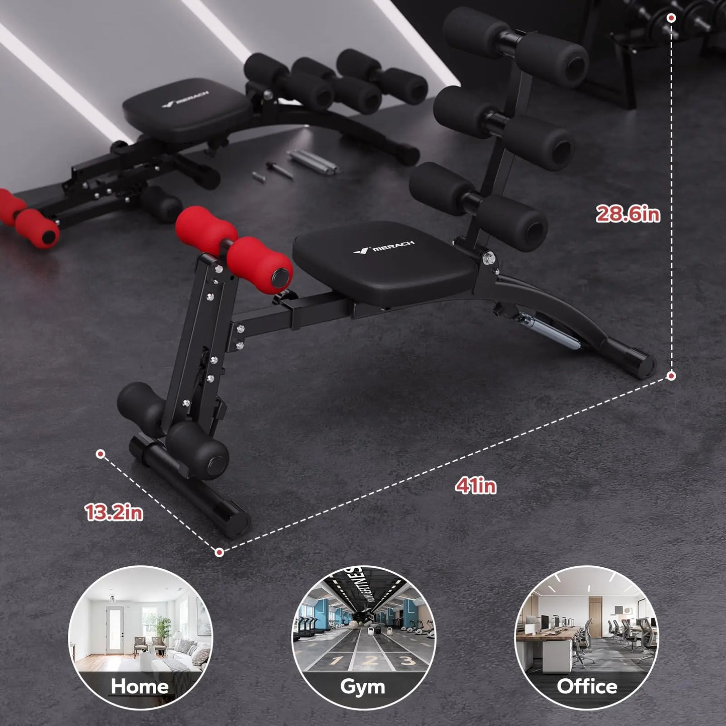 MERACH Adjustable Ab Machine - Ignition Fitness