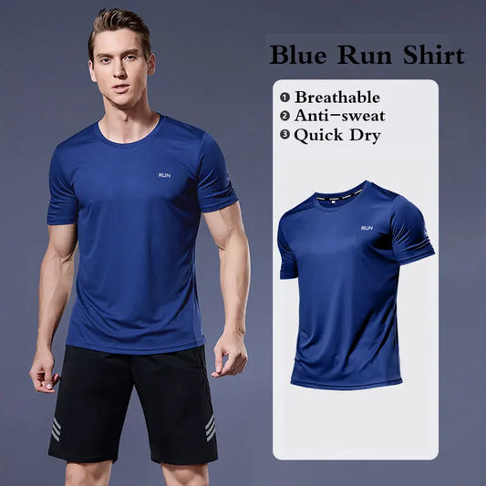 Men's Running T-Shirts, Quick Dry Sport T-Shirts, Fitness Gym Running Shirts, Soccer Shirts Men's Jersey Sportswear Gym Clothing - Ignition Fitness
