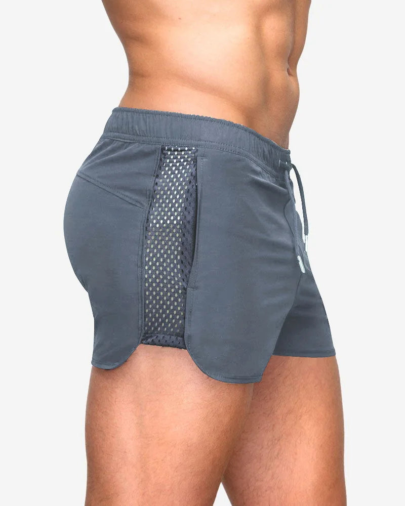 Quick Dry Mesh Training Sports Gym Shorts with Pockets