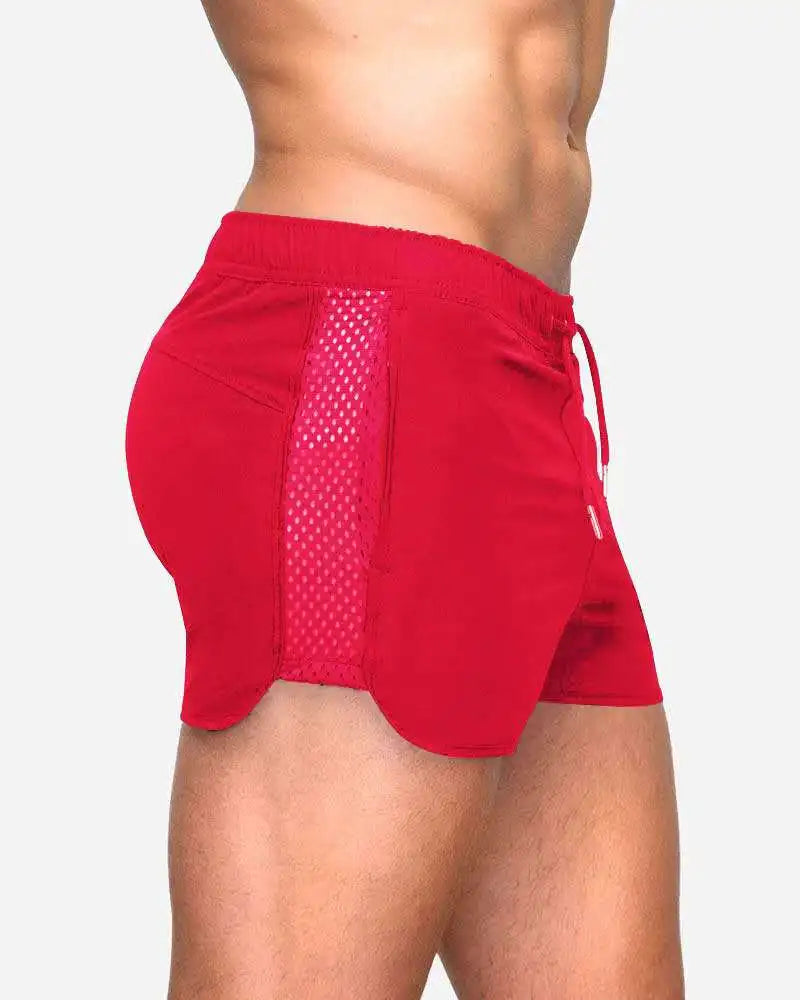 Quick Dry Mesh Training Sports Gym Shorts with Pockets