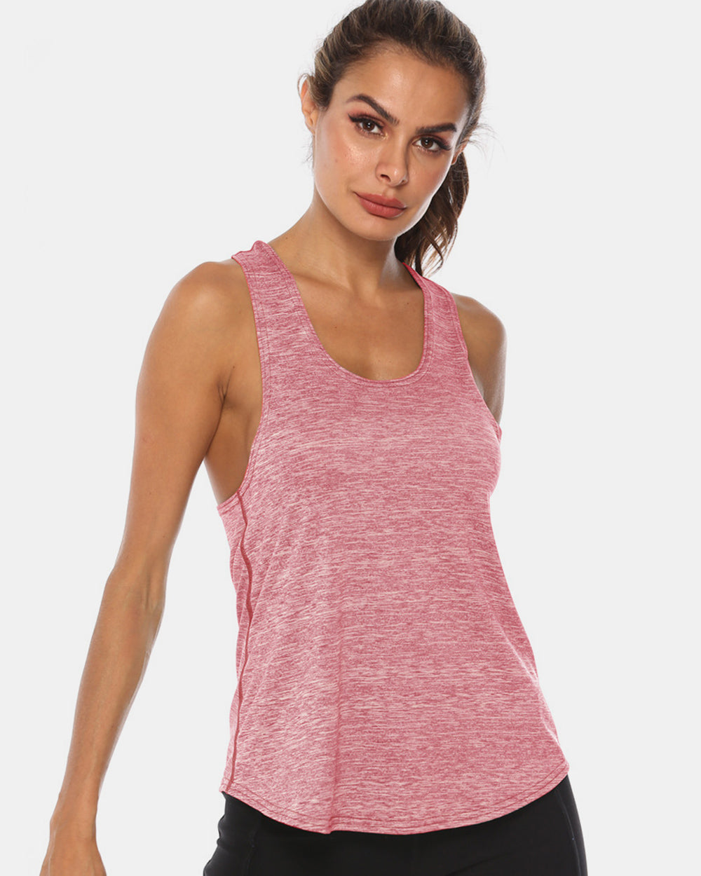 Full Size Scoop Neck Wide Strap Active Tank - Ignition Fitness