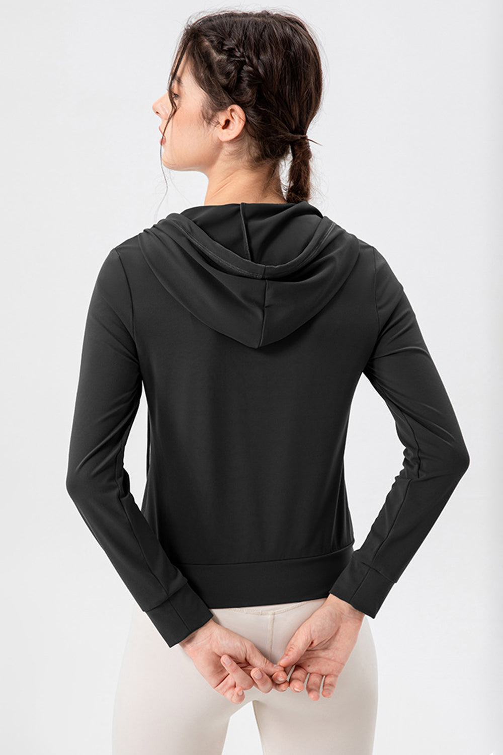 Drawstring Zip Up Hooded Active Outerwear - Ignition Fitness