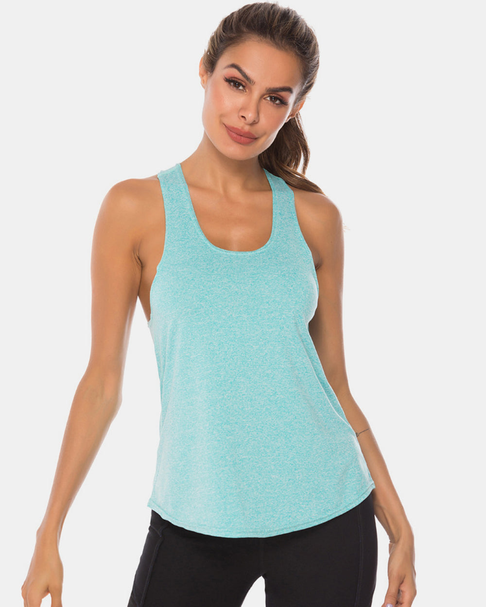 Full Size Scoop Neck Wide Strap Active Tank - Ignition Fitness