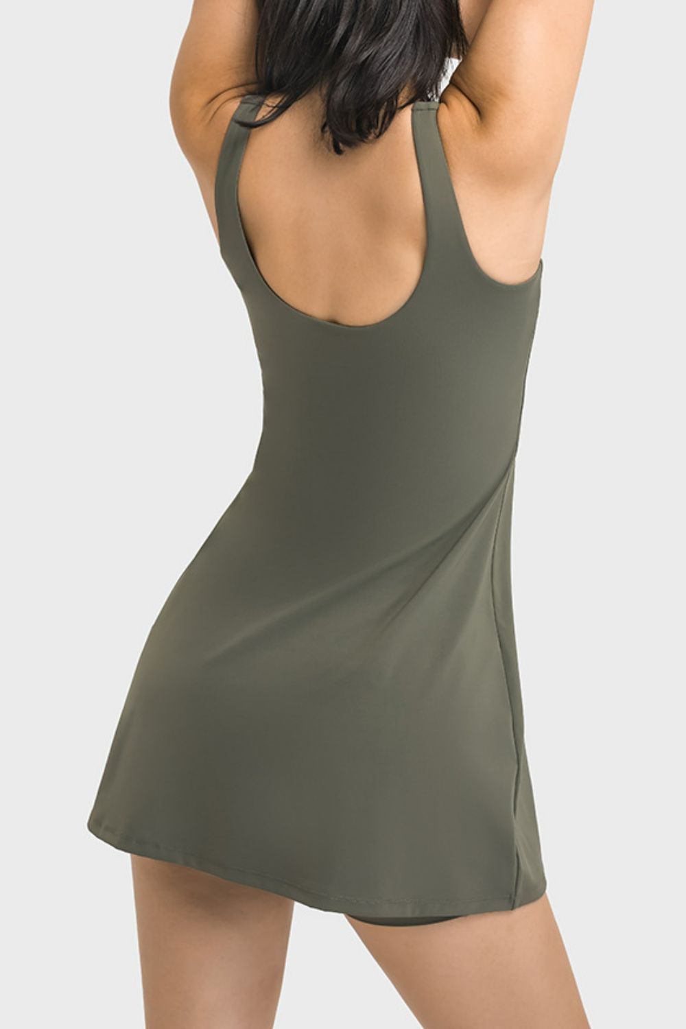 Millennia Square Neck Sports Tank Dress with Full Coverage Bottoms - Ignition Fitness