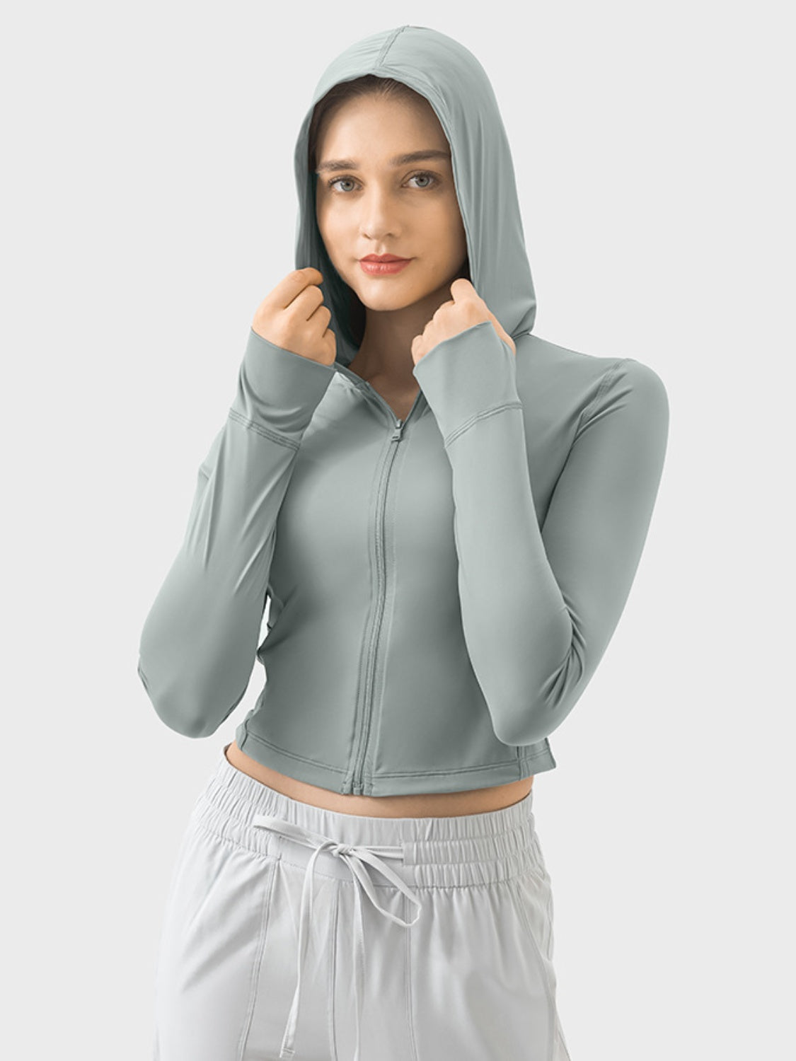 Millennia Zip Up Hooded Long Sleeve Active Outerwear - Ignition Fitness